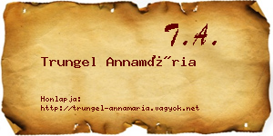 Trungel Annamária névjegykártya